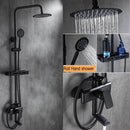 Wall Mounted Shower Set With Storage Bar by Lavishway | Shower Faucets-49308