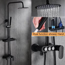 Wall Mounted Shower Set With Storage Bar by Lavishway | Shower Faucets-49305