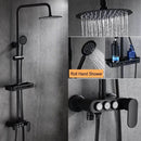 Wall Mounted Shower Set With Storage Bar by Lavishway | Shower Faucets-49304