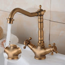 Antique Bronze Dual Cross Handle Bathroom Tap by Lavishway | Basin Faucets-48578