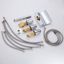 5 Piece Chrome Finished Bathtub Tap Set by Lavishway | Bathtub Faucets-49281