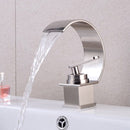 C Shaped Copper Waterfall Bathroom Tap by Lavishway | Bathroom Faucet-49213