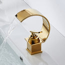 C Shaped Copper Waterfall Bathroom Tap by Lavishway | Bathroom Faucet-49210