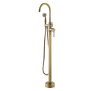 Black & Bronze Floor Standing Bathtub Tap by Lavishway | Bathtub Faucets-49412