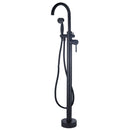 Black & Bronze Floor Standing Bathtub Tap by Lavishway | Bathtub Faucets-49400