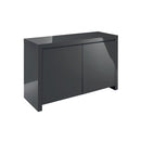Puro Charcoal High Gloss Modern Sideboard by Lavishway | Sideboards-32974