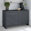 Puro Charcoal High Gloss Modern Sideboard by Lavishway | Sideboards-32973