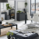 Puro Charcoal High Gloss Modern Sideboard by Lavishway | Sideboards-32975