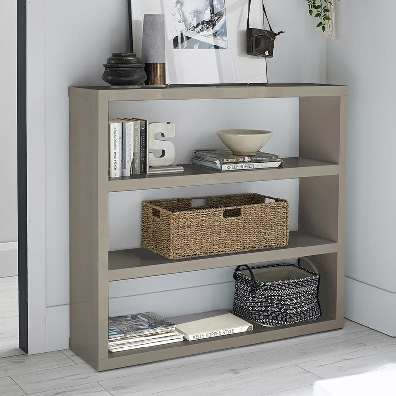 Puro Stone High Gloss Bookcase by Lavishway | Book Shelves and Cabinets-34131