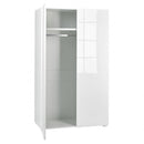 Puro Modern 2 Doors White Wardrobe by Lavishway | Wardrobe-34149
