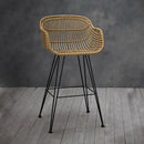 Rafferty Poly Woven Rattan Bar Stool in Pair by Lavishway | Bar Stools-30900
