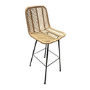 Rafferty Poly Woven Rattan Bar Stool in Pair by Lavishway | Bar Stools-30899