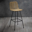 Rafferty Poly Woven Rattan Bar Stool in Pair by Lavishway | Bar Stools-30898