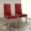 Oakridge Faux Leather Dining Chair Set of 2 by Lavishway | Dining Chairs-34040