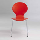 Ibiza Metal Legs Red Dining Chair Set of 4 by Lavishway | Dining Chairs-34000