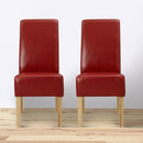 Padstow Faux Leather Dining Chair Set of 2 by Lavishway | Dining Chairs-34014