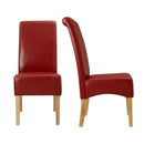 Padstow Faux Leather Dining Chair Set of 2 by Lavishway | Dining Chairs-34015