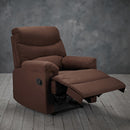 Regency Suede Reclining Brown Chair by Lavishway | Recliner Armchairs-33557