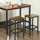 Footrest Retro Bar Stool Chair by Lavishway | Bar Stools-43069