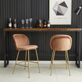 Velvet Breakfast Bar Chair With Metal Base by Lavishway | Dining Table Set-43091