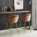 Velvet Breakfast Bar Chair With Metal Base by Lavishway | Dining Table Set-43089