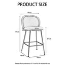 Velvet Breakfast Bar Chair With Metal Base by Lavishway | Dining Table Set-43088