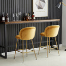 Velvet Breakfast Bar Chair With Metal Base by Lavishway | Dining Table Set-43086