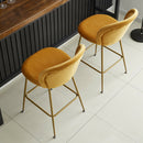 Velvet Breakfast Bar Chair With Metal Base by Lavishway | Dining Table Set-43083