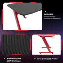 Gaming Desk With Cup Holder In Red by Lavishway | Desks-44843