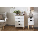 Chest of 3 Drawers in Oak With Wooden Legs by Lavishway | Chest Of Drawers-43512