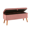 Button Tufted Velvet Storage Bench in Pink by Lavishway | Benches & Storage Benches-39396