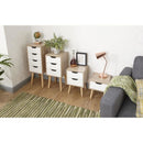 Chest of 3 Drawers in Oak With Wooden Legs by Lavishway | Chest Of Drawers-43511