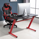 Gaming Desk With Cup Holder In Red by Lavishway | Desks-44839