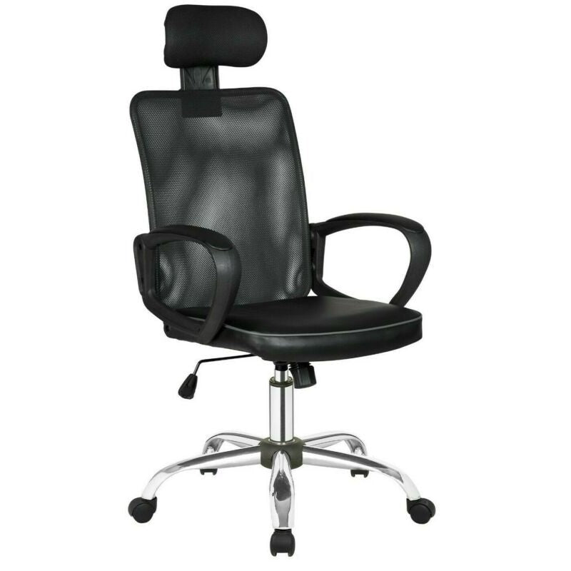 Black Executive Mesh Office Chair by Lavishway | Mesh Chairs-41459
