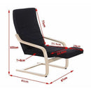 Adjustable Recliner Black Decking Chair by Lavishway | Recliner Armchairs-42451