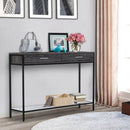Grey Painted 2 Drawer Console Table by Lavishway | Hallway Console Table-44822