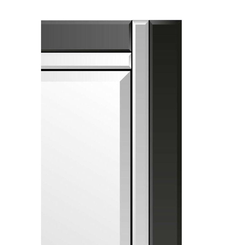 Modern Black Silver Large Mirror by Lavishway | Wall Mirrors-41671