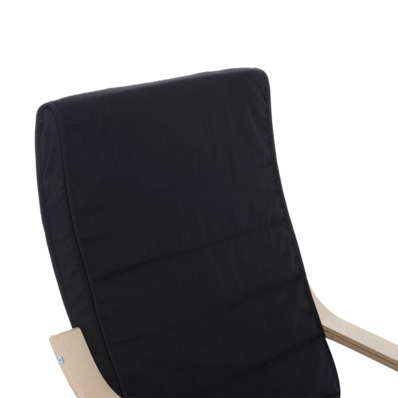 Adjustable Recliner Black Decking Chair by Lavishway | Recliner Armchairs-42449