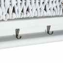 Wall Mounted 2 Hooks Coat Rack in White by Lavishway | Hall Trees-42549
