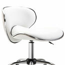 Technician Faux White Adjustable Office Chair by Lavishway | Dressing Table Chairs-42657