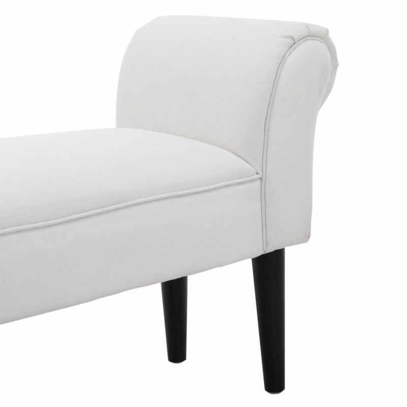 Padded Sofa White Bench Lounge by Lavishway | Benches & Storage Benches-44272