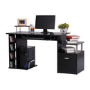 Wooden Office Workstation in Black by Lavishway | Reclaimed Wood Desks-42812