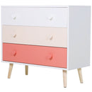 Colorful Pink Wooden 3 Drawers Baby Chest by Lavishway | Chest Of Drawers-42839