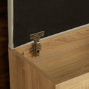 Oak Wooden Shoe Storage Cabinet With Seating by Lavishway | Shoe Cabinets-39013