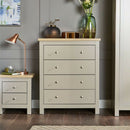 Oak Finish Bedroom Set in Grey by Lavishway | Chest Of Drawers-39452