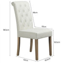 Upholstered Fabric Dining Chair Set of 2 by Lavishway | Dining Chairs-42883