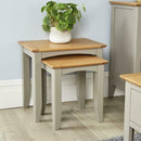 Grey Painted Solid Wood Nest of 2 Side Tables by Lavishway | Nest of Tables-43209