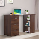 3 Drawers Workstation Computer Desk by Lavishway | Walnut Desks-38583