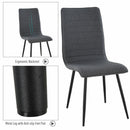 Modern Armless Dining Chair in Grey Set of 2 by Lavishway | Dining Chairs-42642
