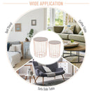 Set of 2 Rose Gold Metal Side Tables by Lavishway | Side Tables-38644